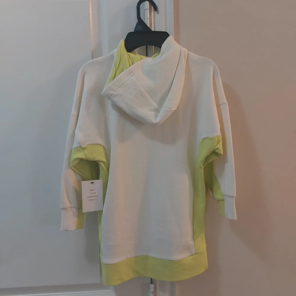 Free Assembly Girls Hoodie Dress Green and Cream Size XS 4/5 - Picture 2 of 10